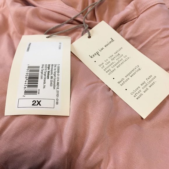 NWT A New Day Woman's Scoop Neck Pullover - Pink - Short Sleeve - Size 2X - Picture 6 of 6